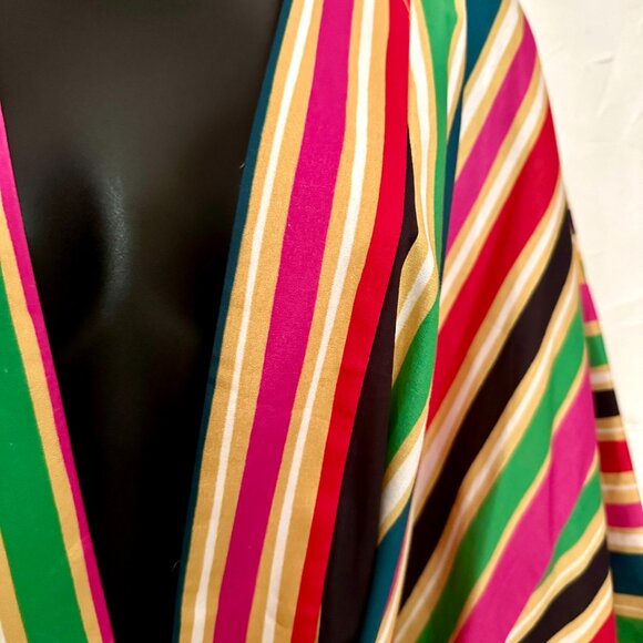 NWOT Farm Rio Women’s Rainbow Stripes Kimono - Picture 3 of 15